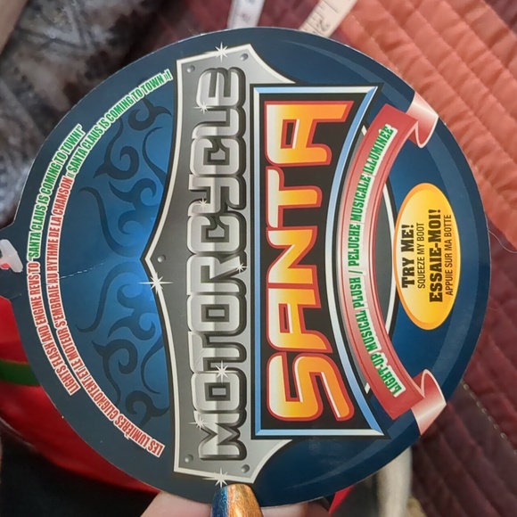 BEVERLY HILLS TOY CO* motorcycle Santa singing engine revving Santa is coming to - Picture 5 of 11